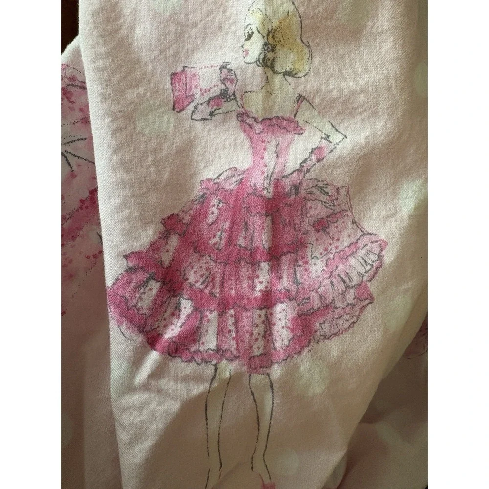 Pottery Barn  full/queen Retro BARBIE Duvet Cover Pink/White Polk Dot RETIRED